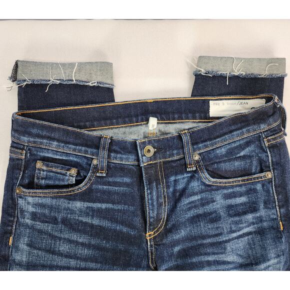 Rag & Bone Dre Slim Fit Boyfriend Frayed Hem in Yesler 27 - Picture 6 of 9